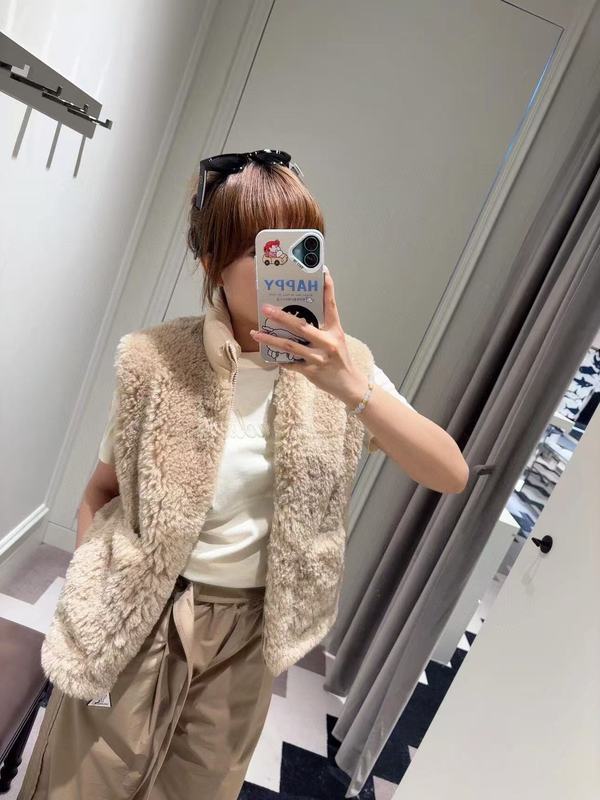 南油女装蒙口2025早秋泰迪毛羽绒服女慵懒修身保暖立领鹅绒服马甲|undefined