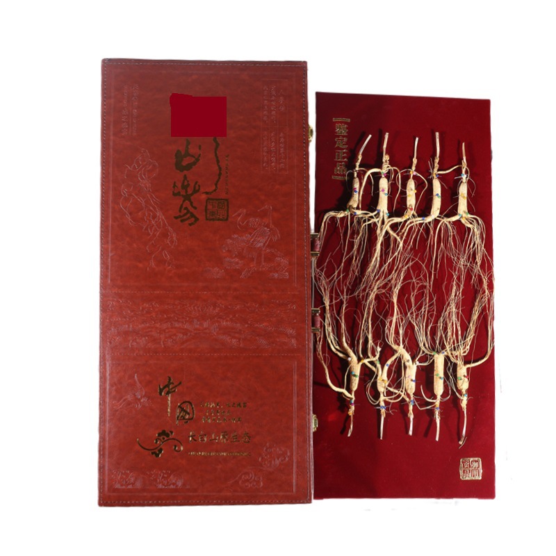 Changbai Mountain Wild-Simulated Ginseng Gift Box Dried Root for Wine Soaking and Traditional Herbal Use specifications