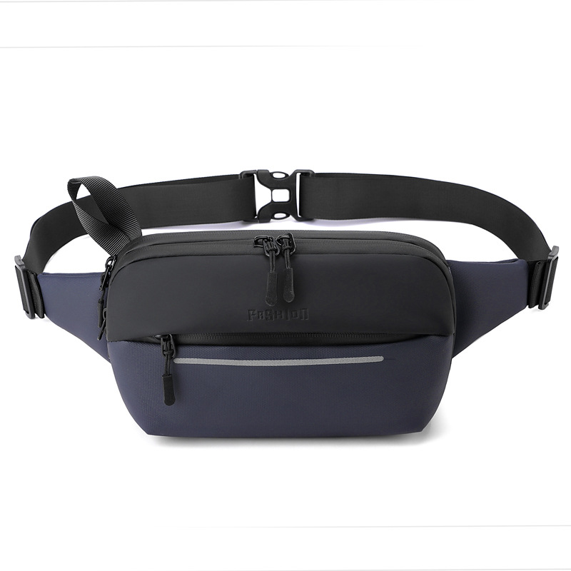 2024 nuevo bolso de mensajero simple casual para hombre reflectante transfronterizo multifuncional al aire libre deporte ciclismo bolsa de pecho al por mayor