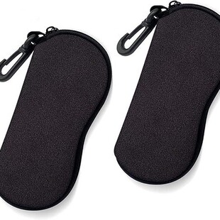 in stock Sunglasses Bag Diving Material Glasses Bag Thermal Transfer Pattern Fashion Glasses Storage Bag Hook Glasses Soft Box