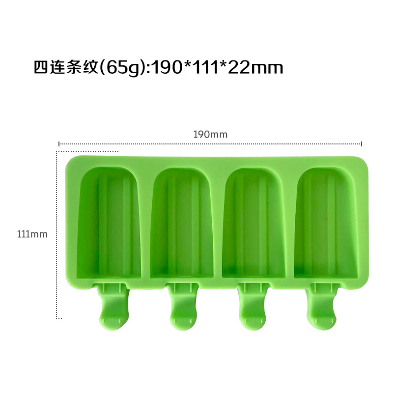 Molde de helado casero helado pudín elíptico helado viejo helado molde de helado con palo y cubierta en stock