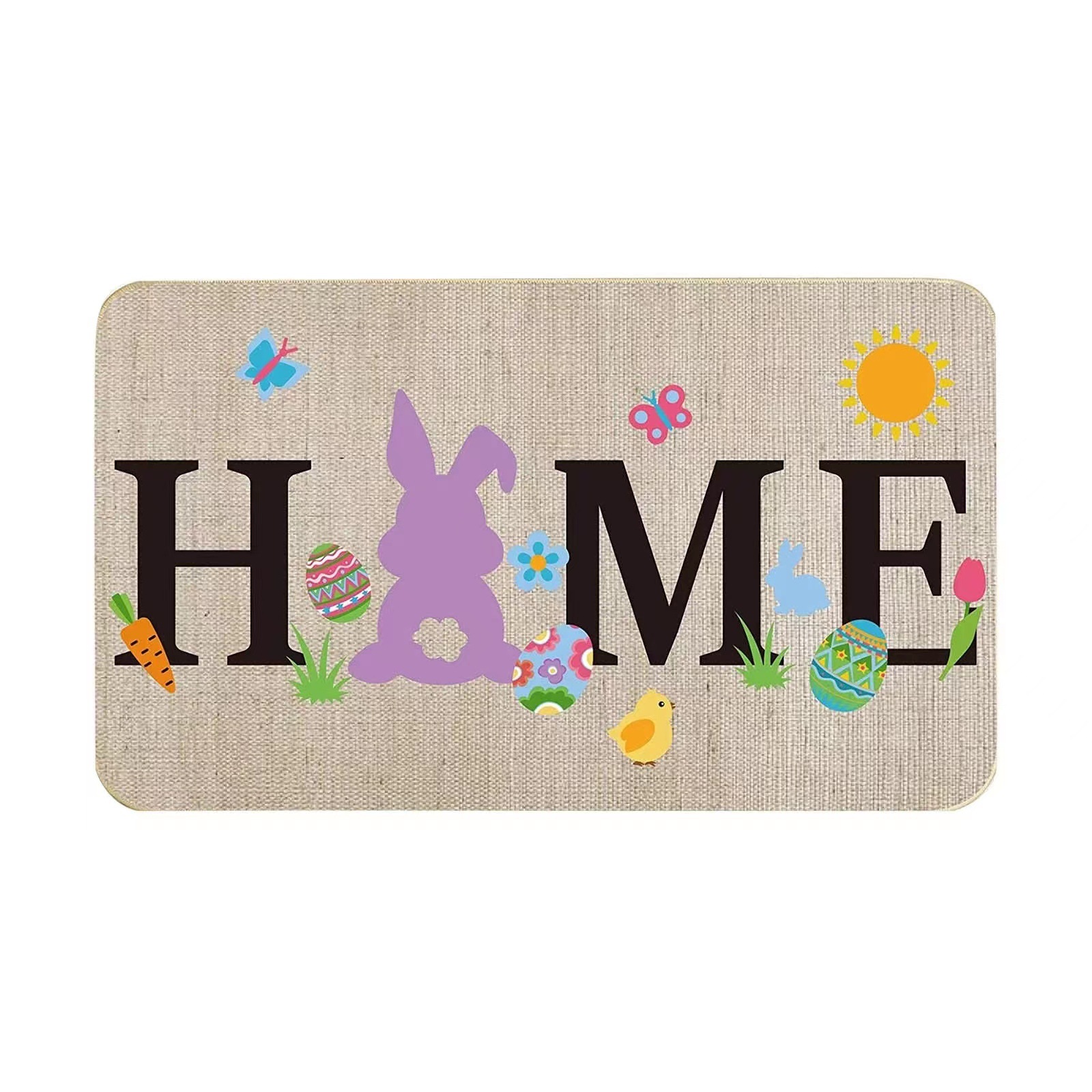 Transfronterizo de Amazon conejo de Pascua alfombra de piso decorativa Flor de camión alfombra de puerta de interior y exterior alfombra de pie de pasillo al por mayor