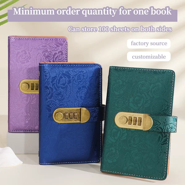 【Professional Cross-Border】Password Lock Money Book Large Capacity Rose Flower Cash Money Book Thickened Money Binder Money Album