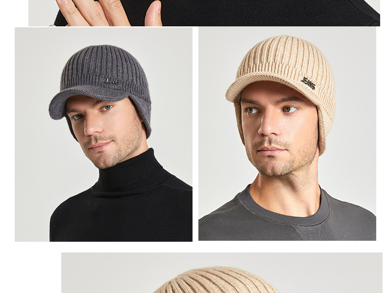 Cappellino baseball uomo invernale in maglia con paraorecchie_voghion.com