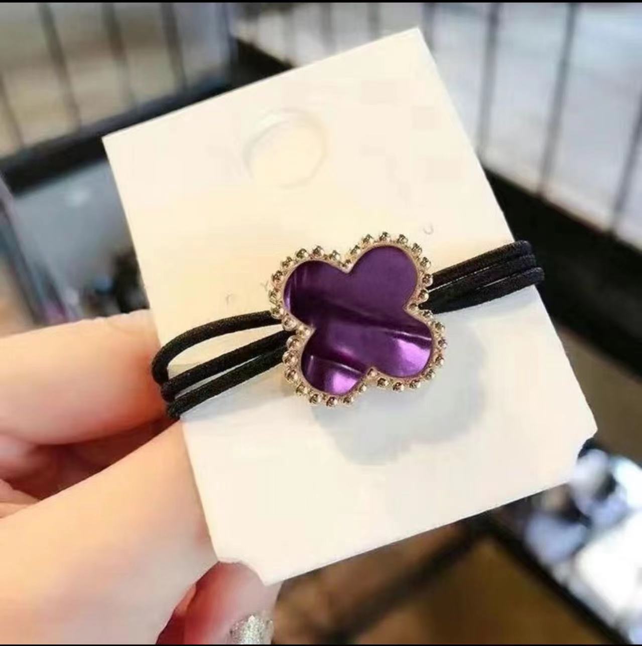 Elástico joyas de cabello de moda con frijoles frescos M anillo de cereza cuerda de cabello al por mayor de la banda de goma cabeza de 100 bolas de cabello rojo una variedad de alta elástica