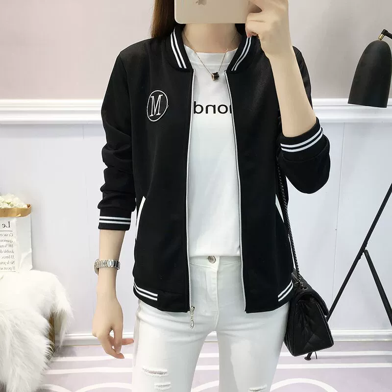 Autumn spring jacket, baseball uniform, Korean style, loose fit, plus size