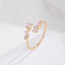 TE跨境锆石MU食指排钻厂家热销戒指女轻奢环新款时尚欧美首饰简约