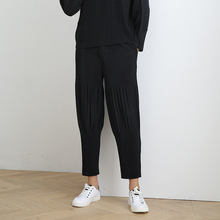 三宅专柜休闲裤时尚百搭男款宽松九分裤小脚裤JF149高级感束脚裤