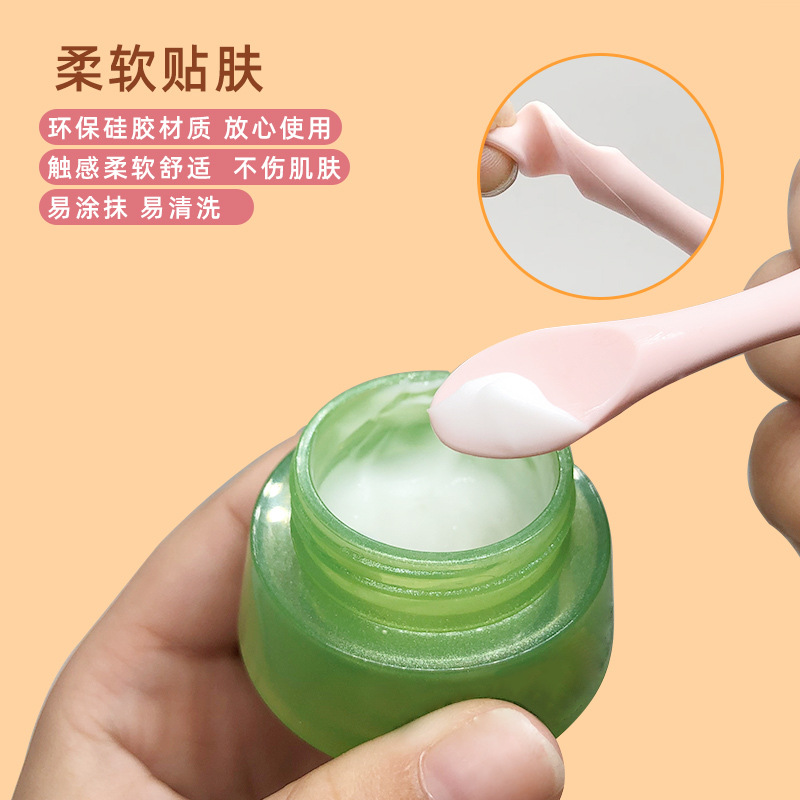 工厂订制眼部金属眼霜按摩棒化妆勺粉晶玉石眼霜棒眼周精华导入棒