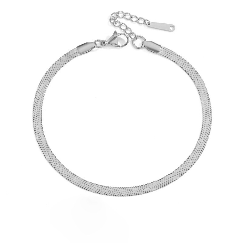 12g Weight Bracelets Classification 304 Stainless Steel Chain Material 1 Piece Quantity Daily Occasion Stainless Steel Material Geometric Pattern Women'S Gender Metal Design Simple Style Style Simple Style Geometric Stainless Steel Metal Bracelets 1 Piece 9