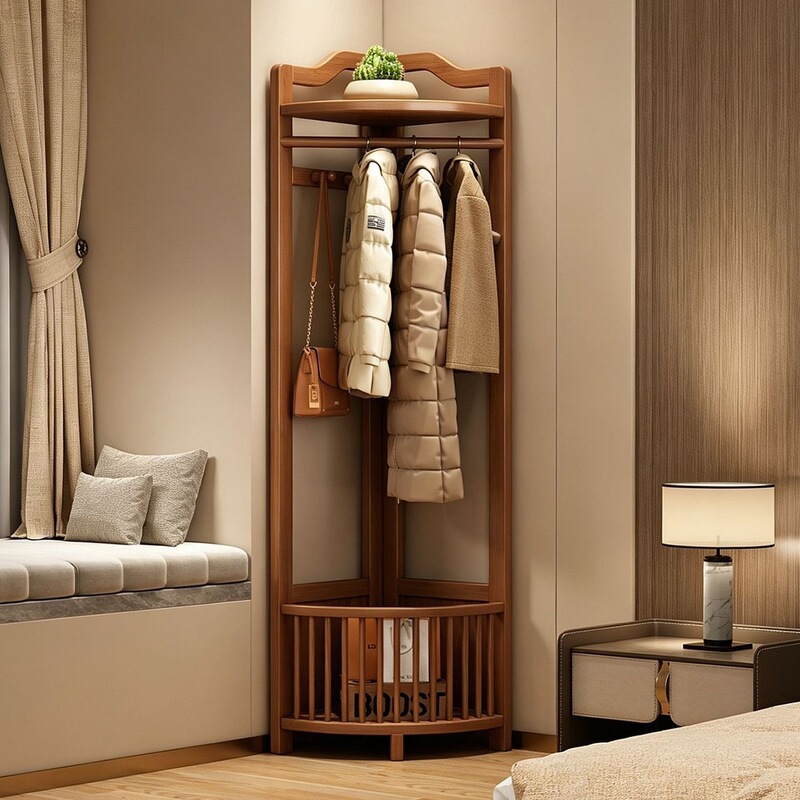 Corner clothes rack, new floor-standing model, bedroom coat rack, clothes drying rack, multifunctional clothing storage shelf, clothes hanging rack Corner clothes rack, new floor-standing model, bedroom coat rack, clothes drying rack, multifunctional clothing storage shelf, clothes hanging rack