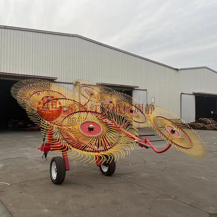 圆盘搂草机  拖拉机牵引悬挂指盘式  牧草秸秆叶子回收机旋风耙子