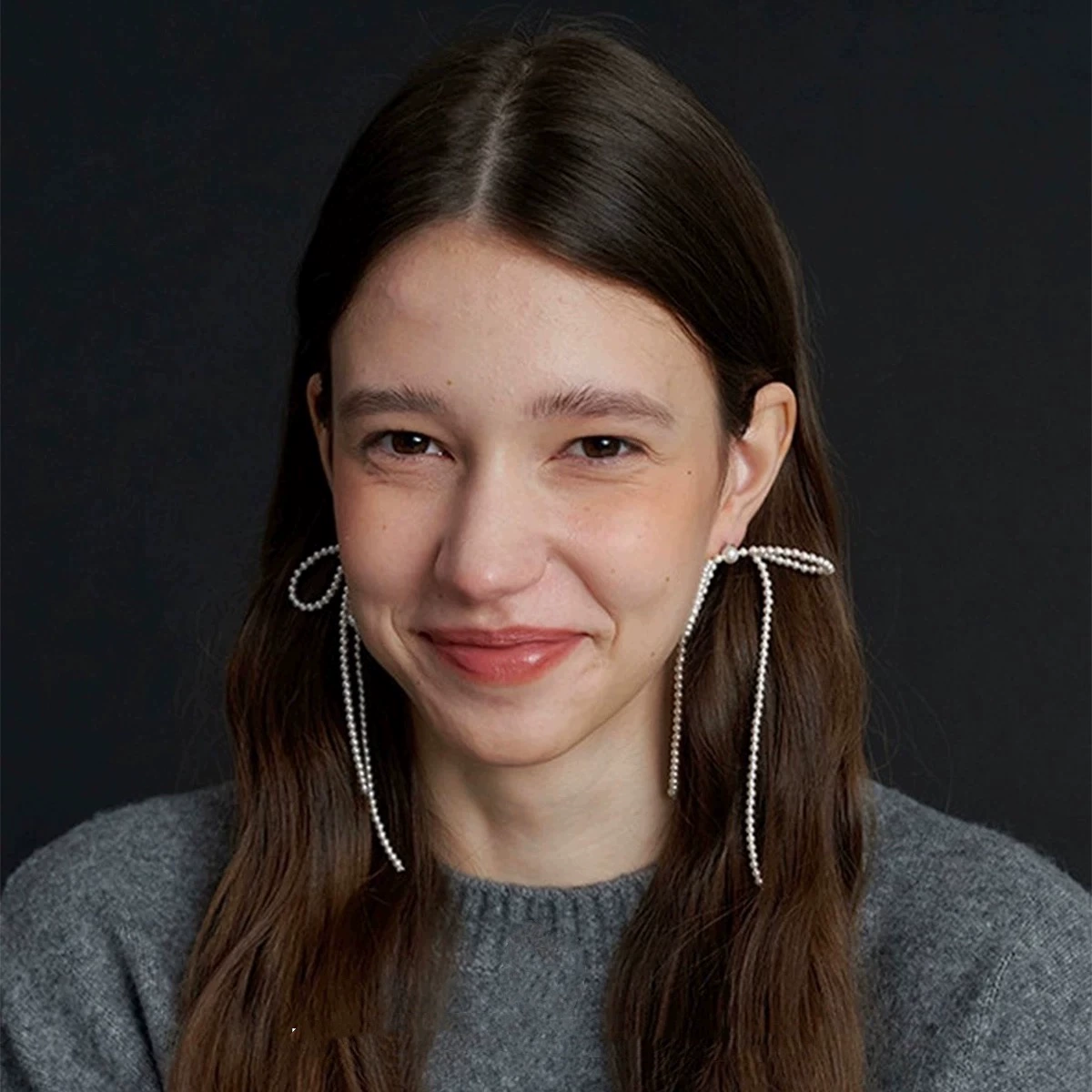 Деми-сезон woven маленькие серьги дизайна handmade с бантом, серебро 925 образец