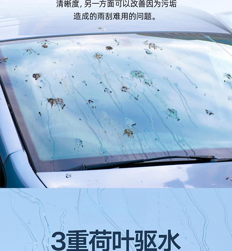 Genuine Rongli Oil-Removal Film Car Glass Cleaner, Winter -40 Anti-Freeze, Large Bottle, Stain Removal, Insect Residue Cleaner, Suitable for All Seasons