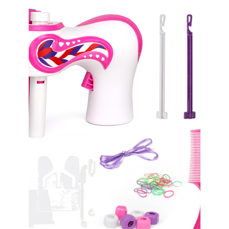 자동 머리 땋는 게으른 3 가닥 꼰 머리 DIY 어린이 소녀 놀이방 메이크업 머리 세트