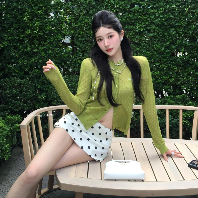 [Limited Time Special Offer] Miu Series Lightweight Cashmere Knitted Cardigan Shenzhen Nanyou High Version 25 New Model Sun Protection and Breathable