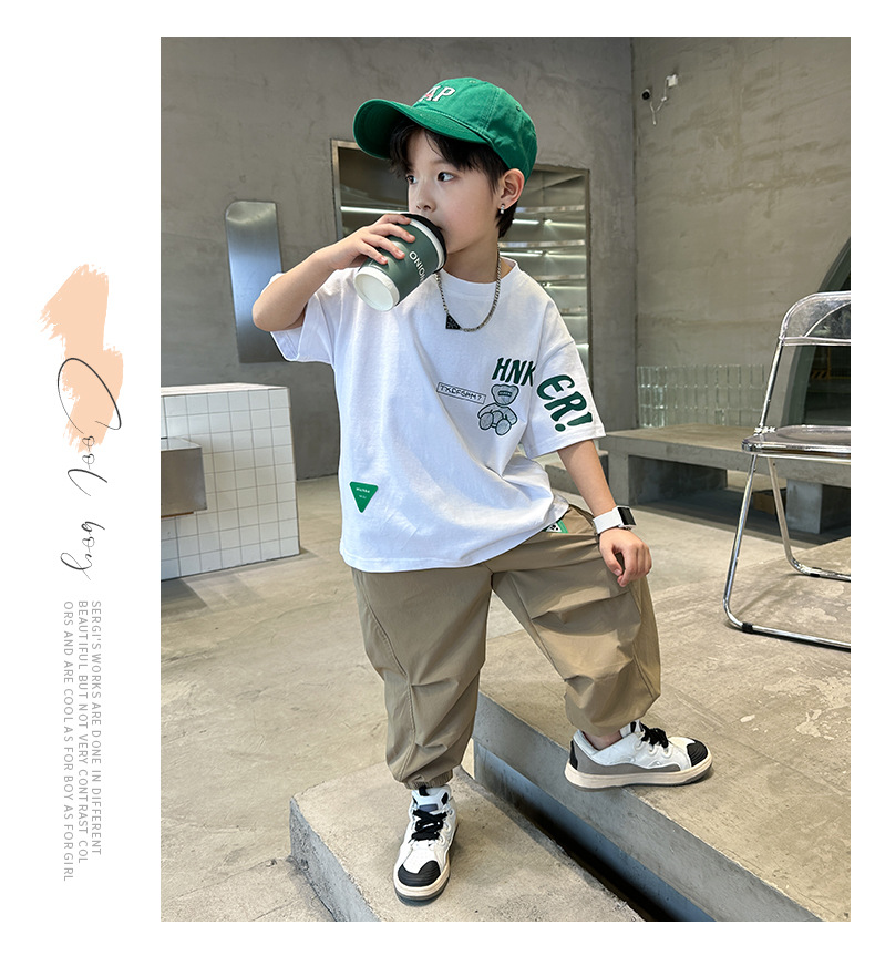 Conjunto ropa niño verano moda estilo mangas cortas verano_voghion.com