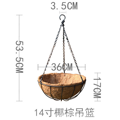 Fuente fabricantes de arreglos florales coco marrón colgante maceta de coco natural colgada cesta colgante viento bucólico suspendido pared maceta