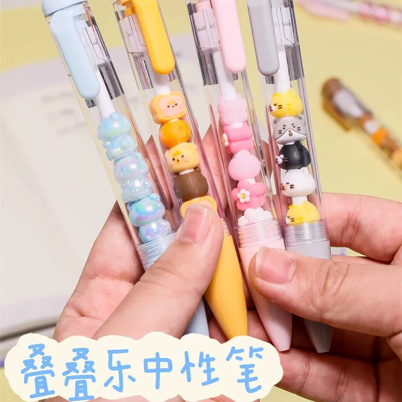 Cute tower, cartoon rollerball pen, pendant for students