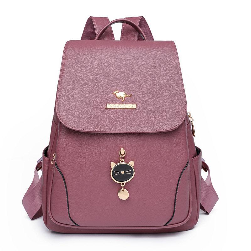 Comercio exterior al por mayor 2022 nuevo estilo coreano retro damas de cuero suave mochila de momia de gran capacidad salvaje de moda