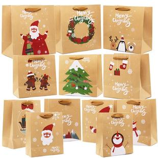 2024 Christmas Tote Bag Cartoon Doll Gift Bag Paper Bag Santa Claus Reindeer Gift Bag Bouquet Gift Bag
