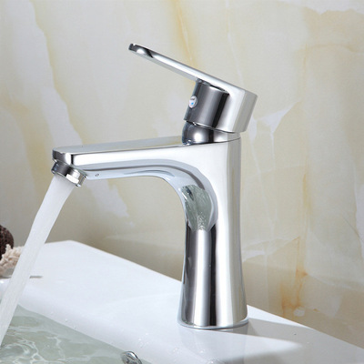 铜才子单孔 面盆龙头 脸盆台盆洗手盆洗脸盆龙头 冷热水龙头|ms