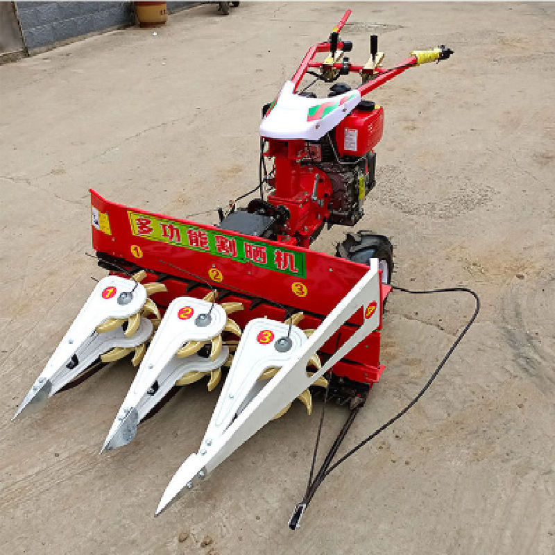 升级版拖拉机前置割晒机 一米五宽农作物收割机 侧倒式杂草割草机