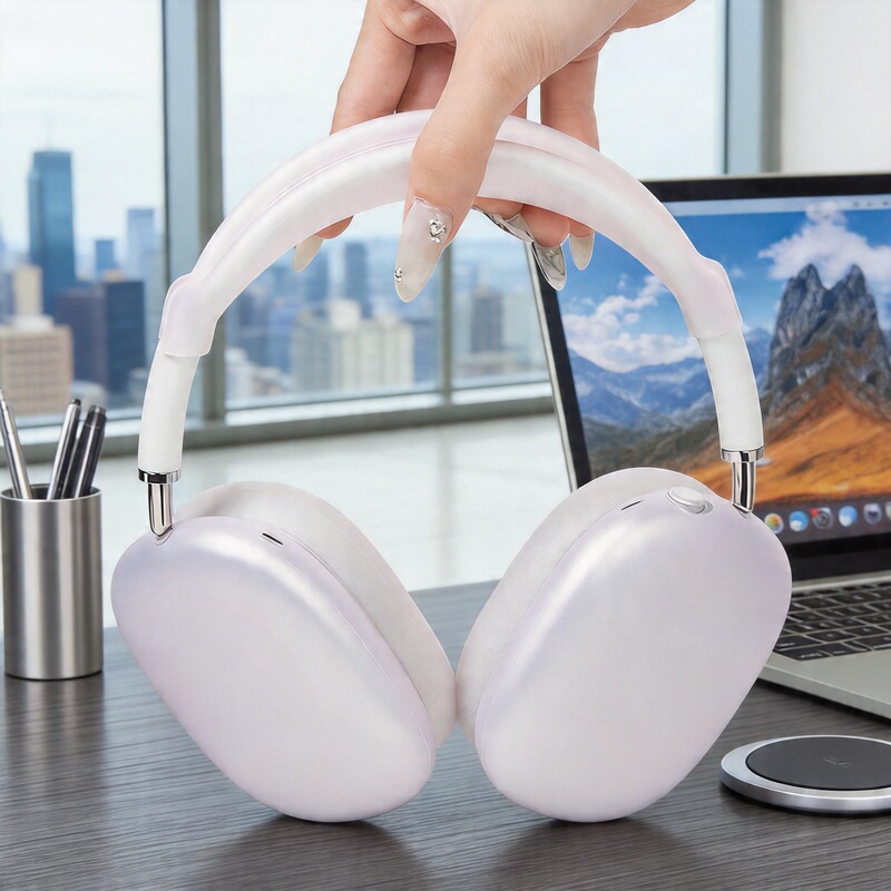 Suitable for Apple Airpodsmax Headphone Protective Cover Translucent Silicone Four-Piece Earmuff Cover Suitable for Apple Airpodsmax Headphone Protective Cover Translucent Silicone Four-Piece Earmuff Cover
