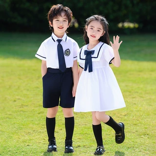 夏季儿童中小学生校服套装班服英伦风学院风幼儿园园服教师工作服