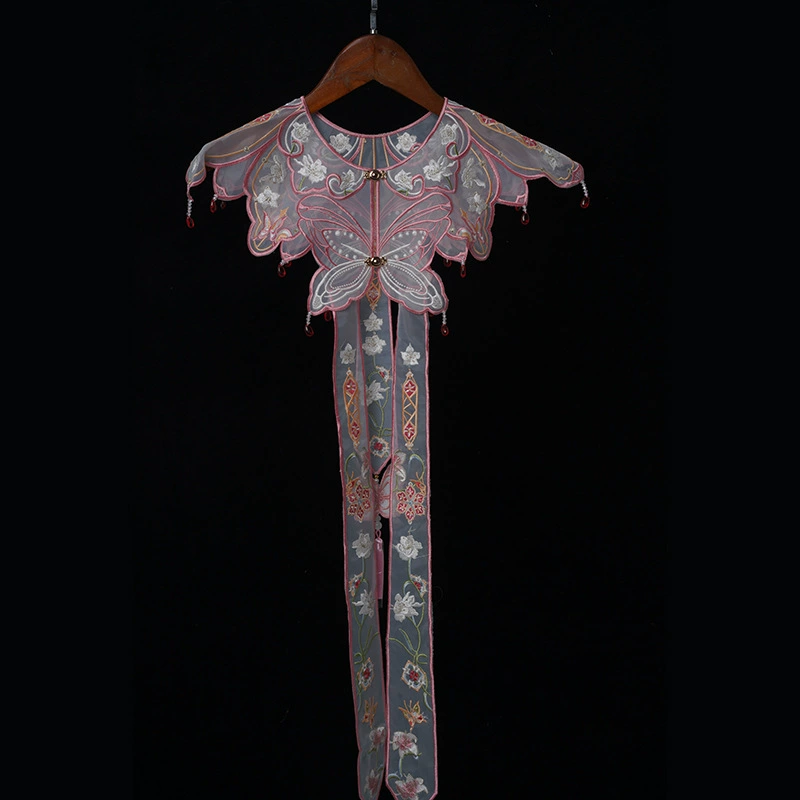 Китайский стиль, облако, плечо, девичница, униформа, аксессуары, новинка 2025 года, заколка для волос, фея Хан, династия, конское лицо, юбка, аксессуары, розовая бабочка, лето