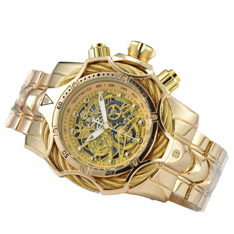 One Piece of Cross-Border Dropshipping Invicta Quartz Watch with Steel Band, Waterproof Wristwatch, Non-Mechanical Watch, Invicta Men's Watch
