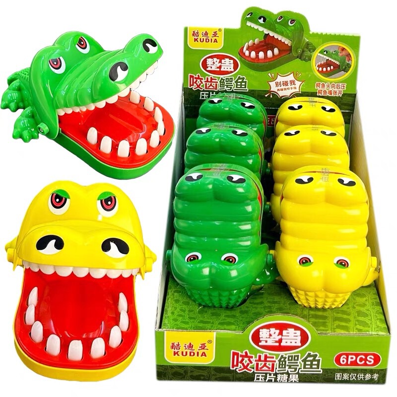 Popular online popular children's parent-child trick Candy Toy Big mouth crocodile pulling and pressing teeth biting hand