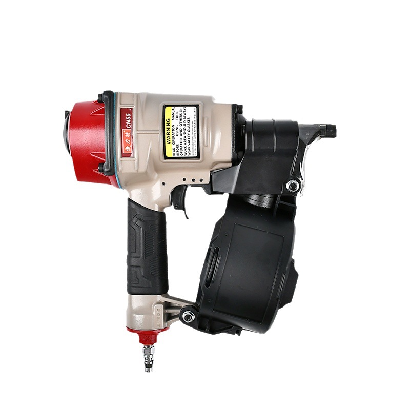 Entrega logística predeterminada neumático rollo pistola de uñas bandeja de madera clavo hilo luz varilla clavo pistola herramienta un gran número de en stock