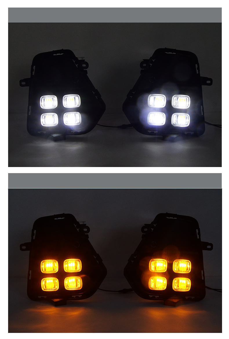 Suitable for 26-Year-Old Toyota Wildlander/Rav4 Fog Light Position Four-Eye Style Daytime Running Lights Turn Signal Modification Front Fog