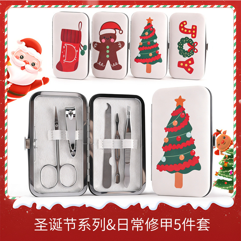 Christmas Gift Manicure Set, Manicure Tools, Nail Clippers, Scissors, Nail File, Ear Pick, Personal Care Set Christmas Gift Manicure Set, Manicure Tools, Nail Clippers, Scissors, Nail File, Ear Pick, Personal Care Set