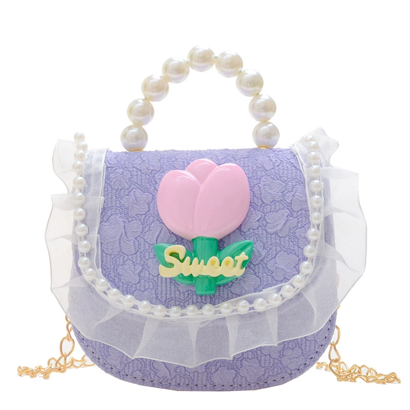 Children's bag, one-shoulder bag, accessory, hand loop bag, shoulder bag, western style, flowered