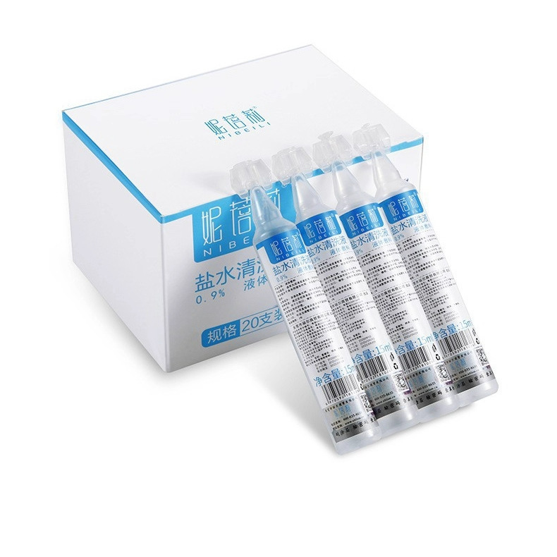 妮蓓莉盐水清洗液0.9％氯化钠皮肤伤口清洗鼻腔眼部清洁用20支/盒|undefined