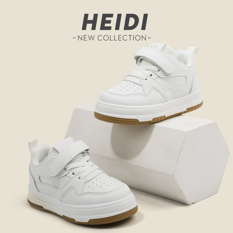 Маленькие белые туфли для детей повседневные дышащие кроссовки для мальчиков среднего и маленького мальчика весной и осенью одиночные туфли для девочек классические дикие