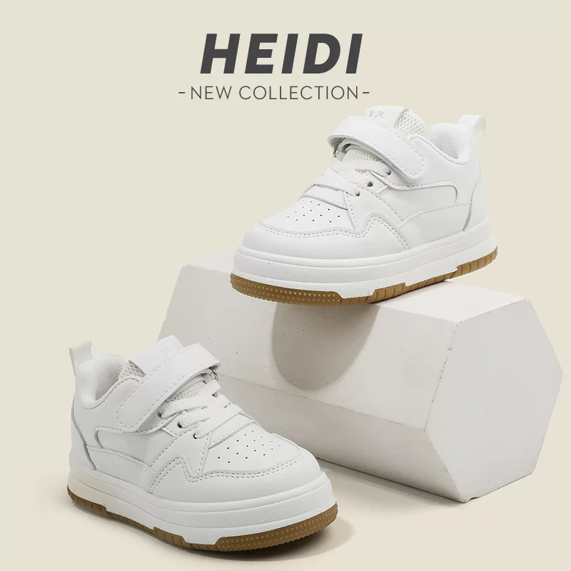 Детские спортивные туфли HEIDI, дышащие демисезонные белые для мальчиков, классическая посадка
