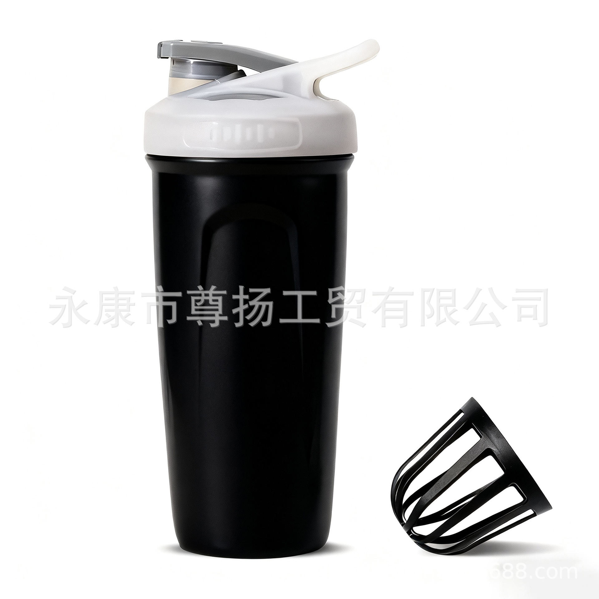 2025 nuevo polvo de proteína mezclador taza multifuncional deportivo acondicionamiento taza de batido de una sola capa conveniente con la mano agitar taza