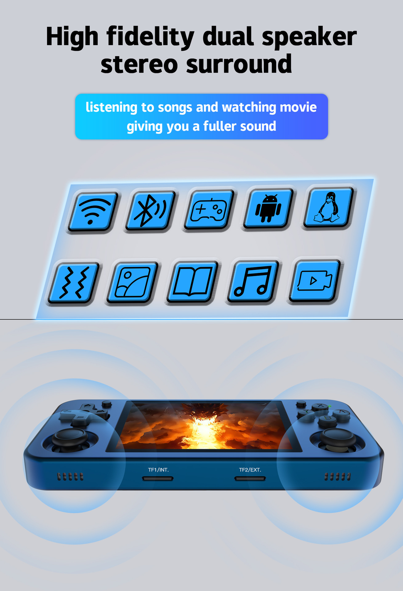 yashoo RK3566 Quad-Core Retro Gaming Handheld | Schermo IPS da 3,5", Streaming Moonlight, 32 GB di spazio di archiviazione, doppio slot TF, 7 ore di riproduzione_voghion.com