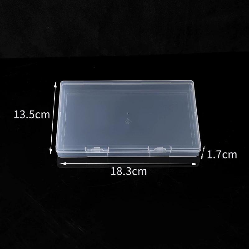 Прямоугольная пластиковая коробка PP прозрачная коробка квадратная упаковка пластиковая коробка B02 большая коробка для хранения плоская коробка через границу 1.7cm