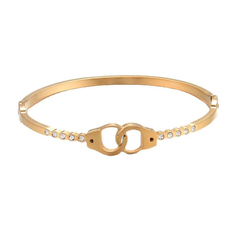 European and American fashion new stainless steel hand buckle bracelet means hands clasped happiness forever all-match titanium steel bracelet