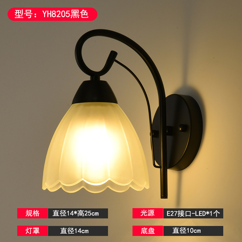壁灯床头灯卧室led现代简约北欧创意美式客厅过道灯宾馆墙壁灯具|undefined