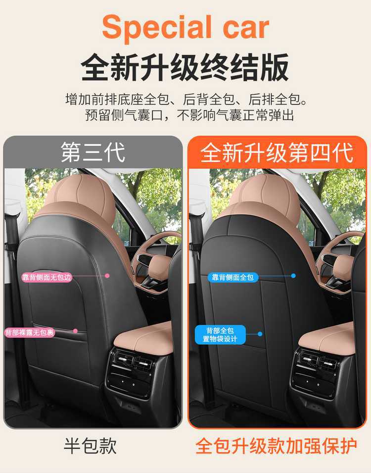 26 Tiggo 8L special car seat cover, five or seven seats, all-season universal suede saddle cushion, full-cover breathable seat cover