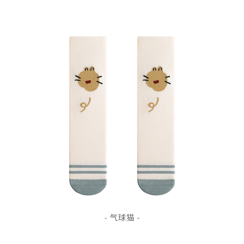 Nuevos productos de otoño calcetines para bebés sin talón, calcetines para niños de moda coreana, calcetines de dibujos animados lindas para niños y niñas