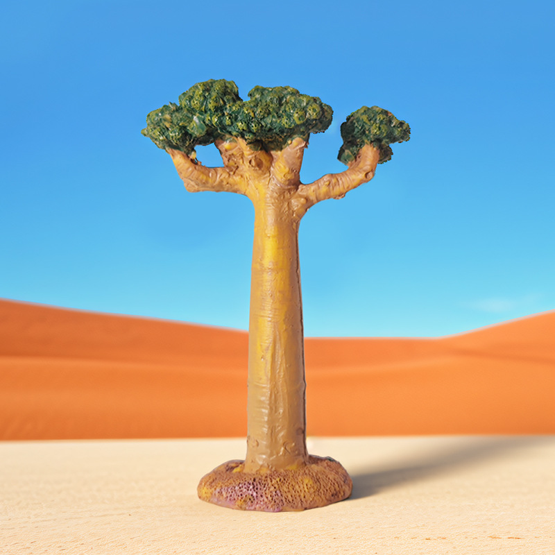 Planta de micropaisaje del desierto Baobab Decoración de cactus Árbol de simulación Modelo de resina de Gobi Explosiva de árbol