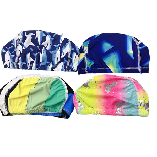 Manufacturer supplies printed solid color cloth cap adult swimming cap with paper multi-color positioning swimming cap wholesale