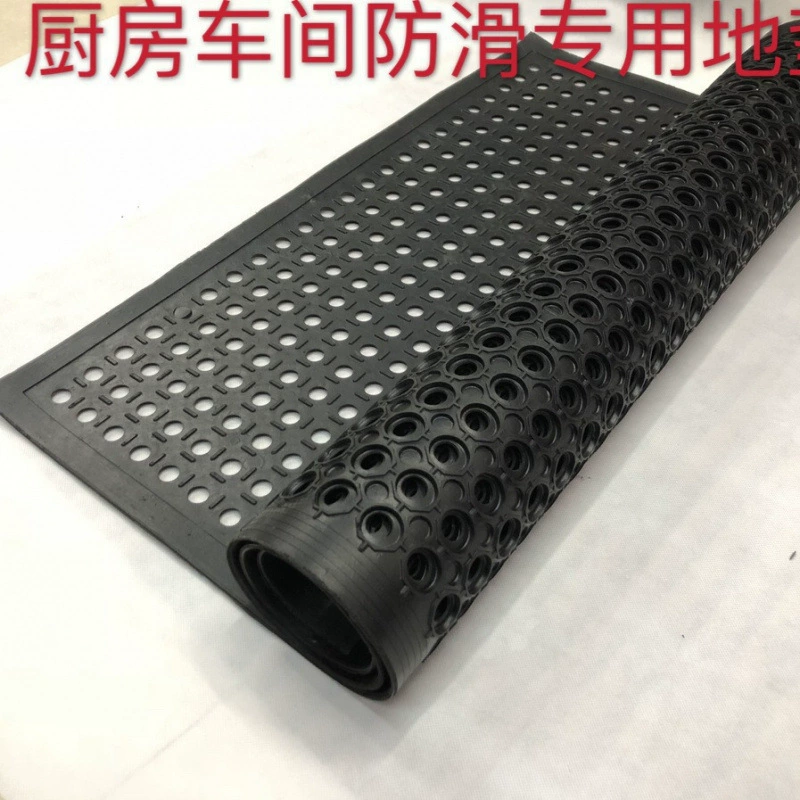 Кухонный маслостойкий и противоскользящий перфорированный дренажный коврик для пола, дренажный полый коврик для мастерской, фермерский резиновый перфорированный коврик для снежного пола