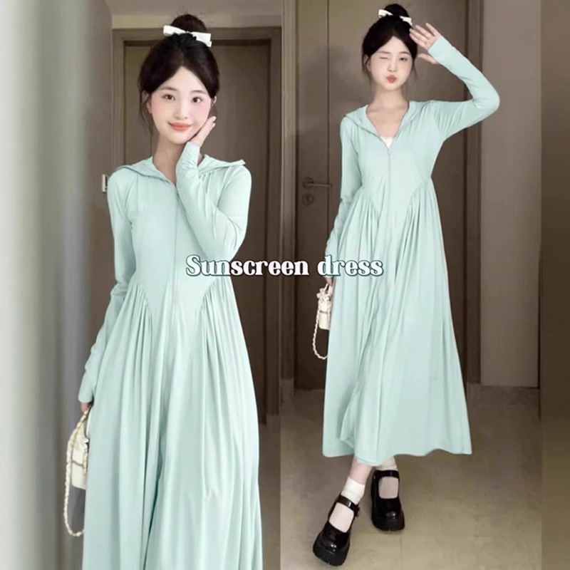 Sun Protection Clothing Long Full Body Sun Protection Dress Women's Summer 2025 New Sun Protection Clothing suit Coat Ice Silk for Small Men